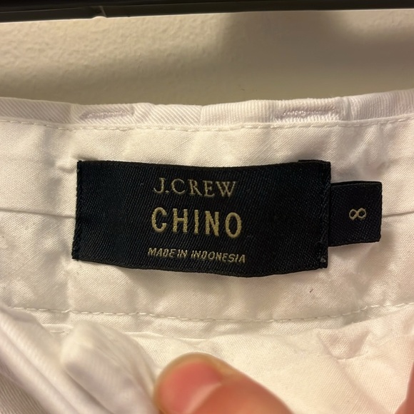 JCrew 100% cotton chino white womans shorts size 8 - Picture 2 of 7